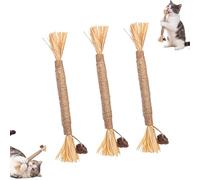 Natural Silvervine Dental Sticks,Silvervine Sticks for Cats,Natural Cat Chew Stick Cat Toys,Interactive Cat Chew Stick for Teeth Cleaning, Indoor Cats And Kittens Indoor Kitty Healthy Teeth (3 pcs)