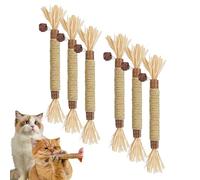 Natural Silvervine Dental Sticks, Silvervine Sticks for Cats, Natural Silvervines Stick Cat Chew Toy, Scratch & Bite Resistant, for Indoor Kitty Fresh Breath, Healthy Teeth (#6)