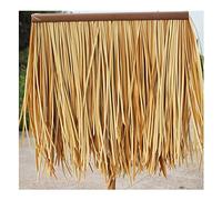 Natural Simulation Thatch Tile Palm Thatch Roll Fake Thatch Roof Hair Grass Gazebo Promenade Artificial Grass Fake Grass Hair Grass Flame Retardant Plastic Thatch(Yellow a,2pcs)