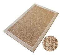 Natural Sisal Door Mat Hand-Woven Indoor Welcome Mat Entryway Non Slip Front Doormat Modern Jute Dirt Trapper Rugs Home Decor Carpet Floor Commercial Layered Resist Dirt Rug(60x100cm(24x39inch),Beige)
