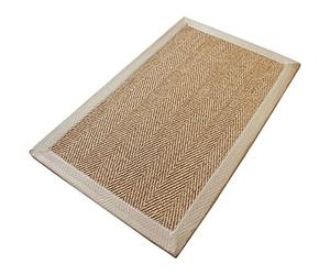 Natural Sisal Door Mat Indoor Hand-Woven Welcome Mat Entryway Non Slip Front Doormat Modern Home Decor Carpet Jute Dirt Trapper Rugs Floor Profile Commercial Layered Resist Dirt Rug,Yellow-50x80cm