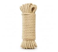 Natural Sisal Rope - 6mm 8mm 10mm 12mm - 10m 20m 30m 50m Lengths - 3 Strand Twisted Fibre Rope for Cat Scratching Posts, DIY & Garden - Fast UK Delivery (8mm x 20m)