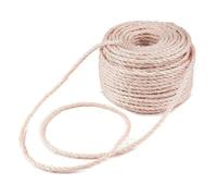 Natural Sisal Rope for Cats - 10m 4mm/6mm Diameter Replacement Rope for Cat Scratching Post, Furniture Protection & DIY (30m(4mm))