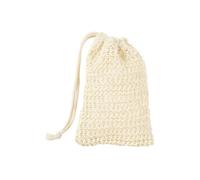 Natural Sisal Soap Bag with Drawstring, 14 cm x 9 cm, Mesh Storage Pouch for Soap and Scraps
