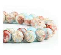 Natural Sky Blue Jasper Beads for Jewelry Making - 10mm Stone Gemstone for Bracelets, Jade Round Loose (35-37pcs)