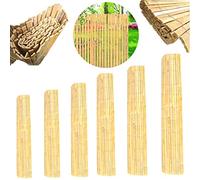 Natural Slat Bamboo Fence Screening Roll Wind & Sun Protection Outdoor Garden Patio Balcony Privacy Panels 4M Wide (1.2M x 4M)