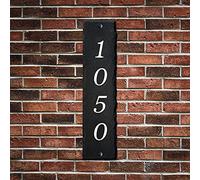 Natural Slate House Gate Sign Plaque Door Number Personalised Name Plaque UV Printed plaques (30X7cm Rectangle)