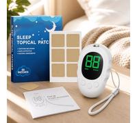 Natural Sleep Aid Bundle | Vagus Nerve Stimulator Device & 60 Melatonin Sleep Patches | Drug-Free Insomnia Relief for Adults | CES Technology Sleep Device with Topical Patches