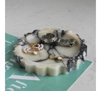 Natural Small Calacatta Viola Marble Scallop Edge Tray 6.3", Marble Jewelry Dish, Trinket Tray for Women Gift