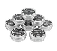 Natural Smoking Wood Chips 8PCS for Smoker - Reusable Whiskey Barrel Pellets for Smoked Cocktails Drinks BBQ Grill Wood Pellets Kit