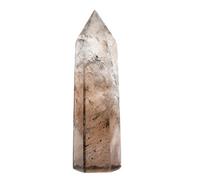 Natural Smoky Quartz Crystal Point Reiki Healing Stone Hexagonal Prisms Obelisk Wand Tower Energy Meditation DIY Gift for DIY, Decor, Reiki, Collection, Crafts(50-60mm)