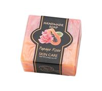 Natural Soap 1Piece with Loofah Net Square Shape Easy Grip Moisturizing for Skin Type Mild Cleansing Soap