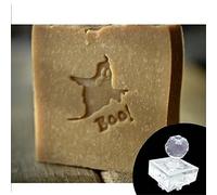 Natural Soap Making Stamp Resin Acrylic Chapter Halloween Theme Transparent Soap Seal Embossing Stamp Block Halloween Stamps for Card Making for Kids