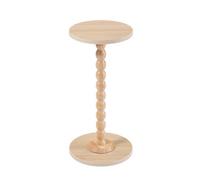 Natural Sofa Side Table Small Round Pedestal Table Wood End Table Nightstand Plant Stand