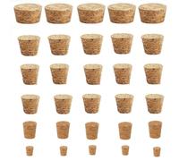 Natural Soft Wood Corks,30 Pcs Tapered Cork Plugs 6 Sizes Wooden Bottle Corks Stoppers Soft Wine Cork Stopper Plugs for Bottles Craft Jars