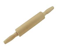 Natural Solid Beechwood Natural Wood Wooden Cylinder Round Rolling Pin Large and Small Pastry Dough Pizza Icing Chapati Kitchen Chef Catering Cooking Baking (Revolving End - 42cm)