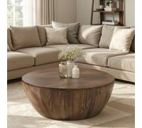 Natural Solid Dark Mango Wood Coffee Table