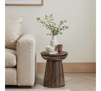 Natural Solid Dark Mango Wood Side Table