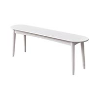 Natural Solid Oak Dining Bench Modern Rounded Corner Entryway & Kitchen Seating 100% Eco-Friendly Wood Easy Assembly for Dining Room & Bedroom Use