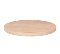 Natural Solid Oak Round Tabletop - Unfinished Wood for Coffee Table Bar or Console - Rustic & Durable Design - Easy to Clean - 60cm Diameter