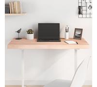 Natural Solid Oak Table Top 100x60x6 cm Untreated Live Edge Wooden Worktop Board