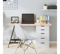 Natural Solid Oak Table Top 120x60x(2-4)cm Untreated Wood Live Edge DIY Worktop