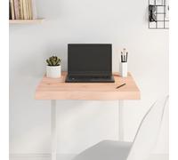 Natural Solid Oak Table Top 60x60x6 cm Untreated Wood Live Edge DIY Slab Square