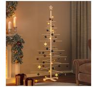 Natural Solid Pine & Bamboo Wooden Christmas Tree 180cm 100x100cm DIY Decor Home