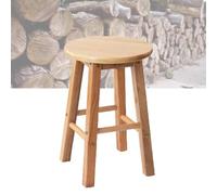 Natural Solid Wood Bar Stool 20inch Height Round Seat Ideal for Kitchen Counter or Home Bar Available in 18 24 28 32inch Sizes & Stylish Design