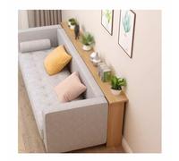 Natural Solid Wood Console Table - Slim Entryway & Sofa Table Stylish Behind Couch Shelf (100x10x65cm) - Versatile Home Furniture for Modern Living Spaces