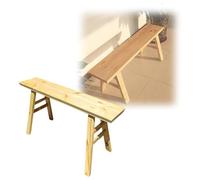 Natural Solid Wood Entry Bench - 98/118/150 cm Dining & Bedside Bench with Angled Legs Narrow Design for Hallway Living Room & Bedroom (Natural Finish H 98 * W 20 * D 47 cm)