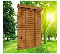 Natural Solid Wood Venetian Blinds 80x80cm | Horizontal Wooden Window Shades | Stylish Day & Night Roller Shades | Available in 40-120cm Sizes