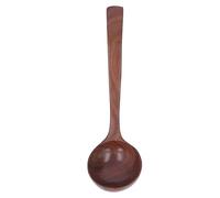 Natural Solid Wooden Ladle Spoon Japanese Style Cooking Serving Utensil for Soup Porridge Gentle on Cookware Smooth Curved Handle for Home Hotel Kitchen (Style 2)