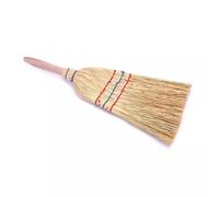Natural Sorghum Grass Sweeping Broom, 42 cm Total Length, Reinforced Metal Rings