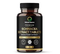 Natural Sources Echinacea Tablets UK - High Strength 10:1 Extract - 120 Whole Plant Extract Tablets Highest Strength - Produced in the UK - No Artificial Additives - Non-GMO - Gluten Free