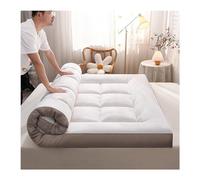 Natural Soy Fiber Mattress Topper 180x200cm - Extra Thick Breathable Futon Mattress Pad Gray Twin Size (90x200cm) - Soft Comfortable Eco-Friendly Bedding Solution