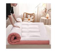 Natural Soy Fiber Mattress Topper 180x200cm Extra Thick Breathable Futon Queen Size Pillow Top Pad Soft and Comfortable Bedding Pink Color for Ultimate Sleep Comfort