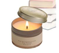 Natural Soy Wax Scented Candle in Tin Container - | 20 Hours Burning Time Cotton Wick Drip-Free Aromatherapy Candle for Meditation Bedroom Bathroom & Outdoor Portable Travel Cändle, Lavender & Sandalw