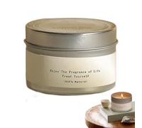 Natural Soy Wax Scented Candle in Tin Container - | 20 Hours Burning Time Cotton Wick Drip-Free Aromatherapy Candle for Meditation Bedroom Bathroom & Outdoor Portable Travel Cändle, Lavender & Sandalw