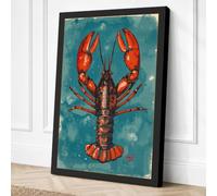Natural Specimen Lobster Canvas Wall Art Print 18x12 Inch