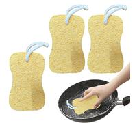 Natural Sponges | Non-Scratching Cleaning Sponge, 3 Pieces Absorbent for Cleaning Home Dishes Bathroom Countertops