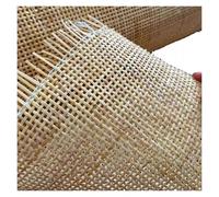 Natural Square Cane Webbing Rattan Fabric Roll,Weave Wicker Material Cane Webbing Sheet,Pre-Woven Open Mesh Cane Net for Rattan Garden Furniture Repair DIY Craft Home Decor(20inx13ft)