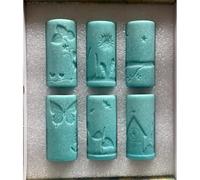 Natural Stamp for Kids - Cylinder Roller for Learning and Telling Creative Stories in Art Projects - Creative Clay Roll