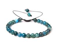 Natural Stone 6mm Beads Bracelet Adjustable Rope String Braided Bracelets for Women Men Amethysts Bangles(6)