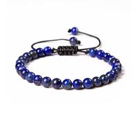 Natural Stone 6mm Beads Bracelet Adjustable Rope String Braided Bracelets for Women Men Amethysts Bangles(5)