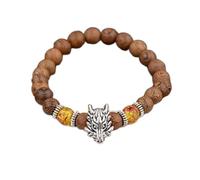 Natural Stone 8mm Multilayer Wooden Beaded Elastic Charm Women Men Bracelets-15