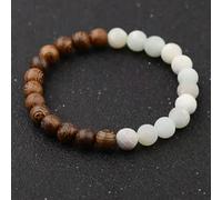 Natural Stone 8mm Multilayer Wooden Beaded Elastic Charm Women Men Bracelets-22