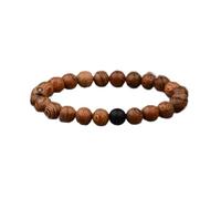 Natural Stone 8mm Multilayer Wooden Beaded Elastic Charm Women Men Bracelets-8