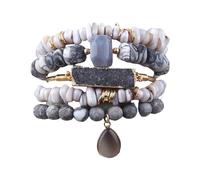 Natural Stone Adjustable Beads Enhancing Peace and Discipline for Sophisticated Outfit Natural Stone Jewelry