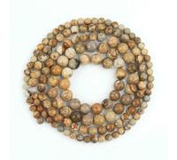 Natural Stone African Turquoises Round Loose Beads 15'' 2 3 4 6 8 10 12mm for Jewelry Making DIY Bracelet Necklace Accessories-Picture jasper-10mm (Approx 36pcs)